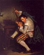 Jean Baptiste Greuze The Guitarist oil painting on canvas